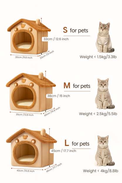 The CozyBear Foldable Pet House