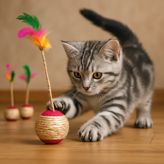 FeatherMotion Sisal Training Ball Cat Toy