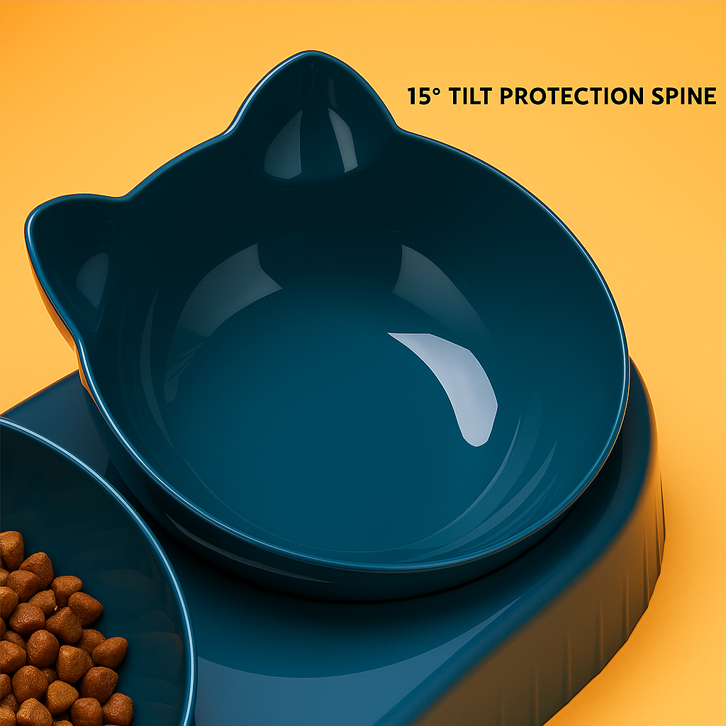 PurrFlow 3-in-1 Cat Feeder & Water Station