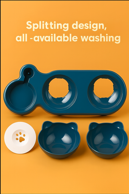 PurrFlow 3-in-1 Cat Feeder & Water Station