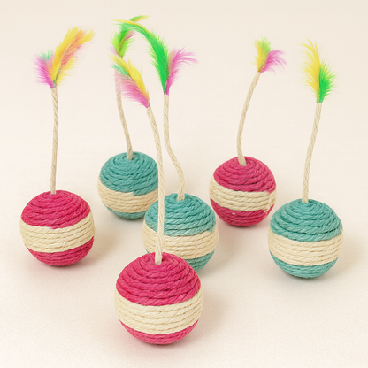 FeatherMotion Sisal Training Ball Cat Toy
