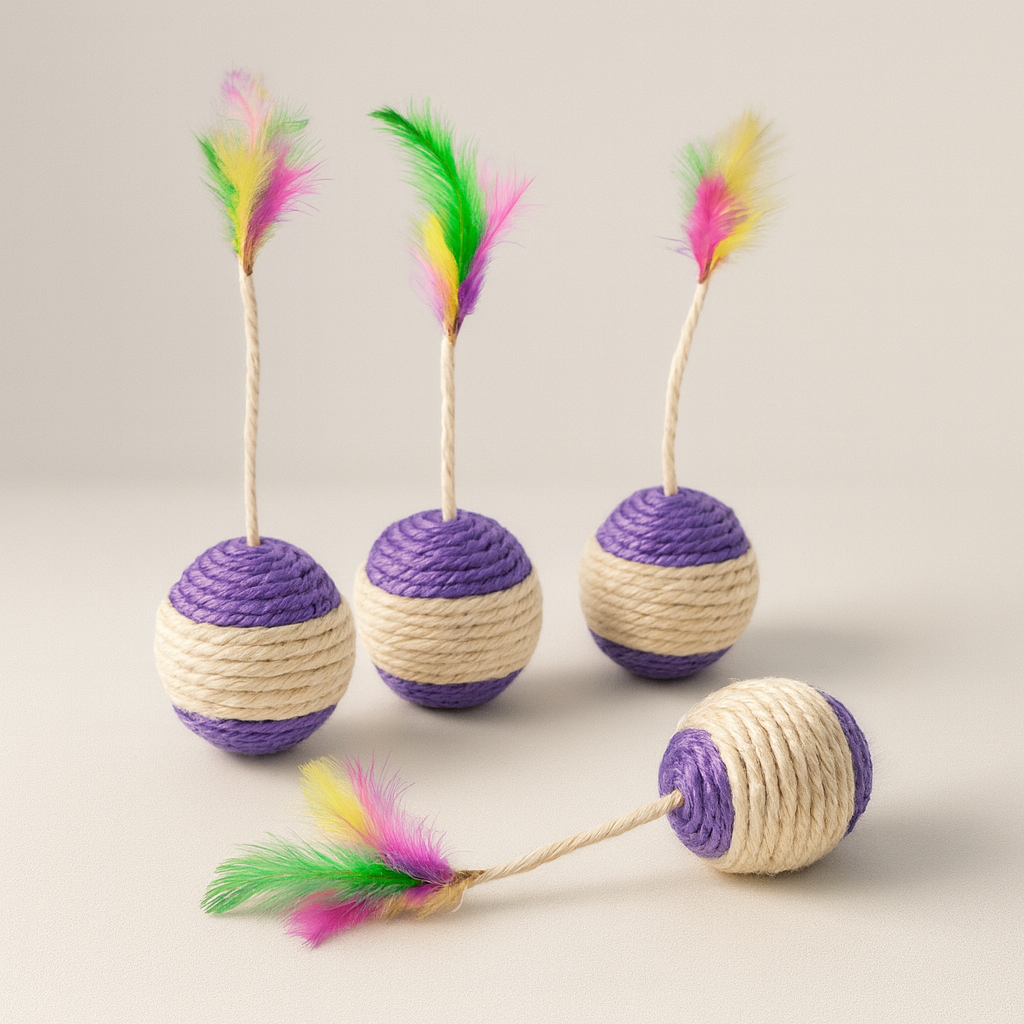 FeatherMotion Sisal Training Ball Cat Toy