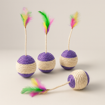 FeatherMotion Sisal Training Ball Cat Toy