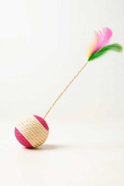 FeatherMotion Sisal Training Ball Cat Toy