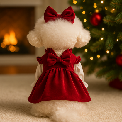 Holiday Princess Dog Dress Set