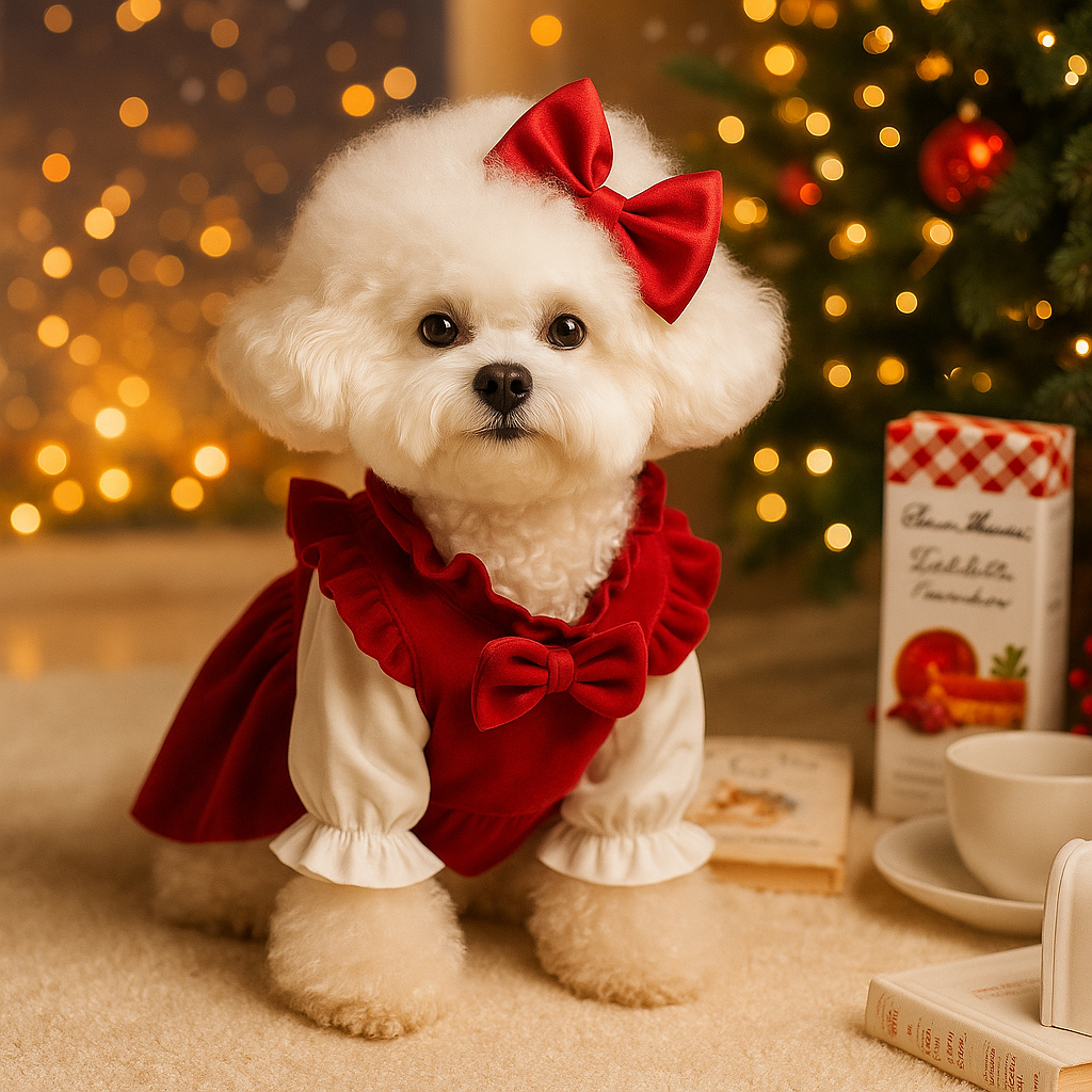 Holiday Princess Dog Dress Set