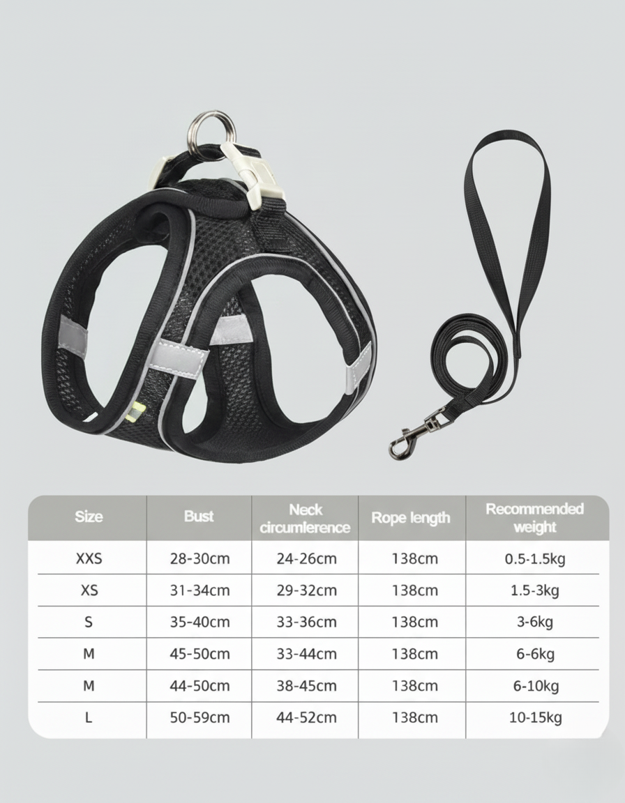 SoftGuard No-Pull Comfort Harness, Leash Set