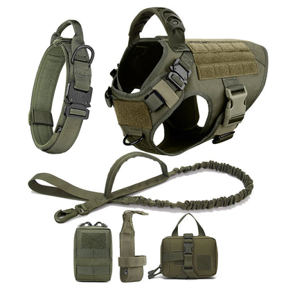 Elite Tactical Dog Harness Set – Built for Power, Comfort & Control