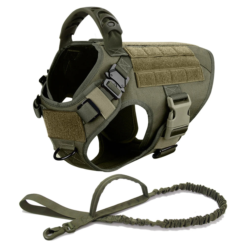Elite Tactical Dog Harness Set – Built for Power, Comfort & Control