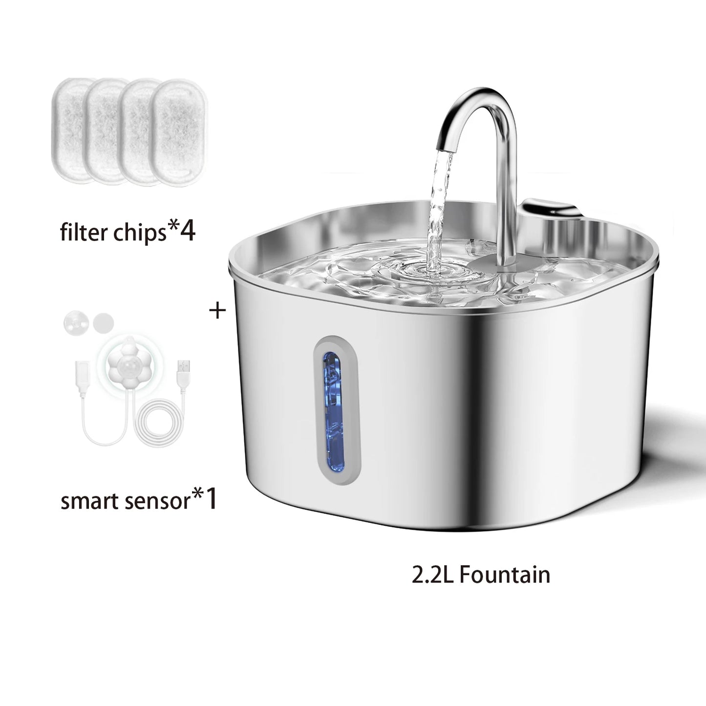 PureFlow Stainless Steel Pet Fountain