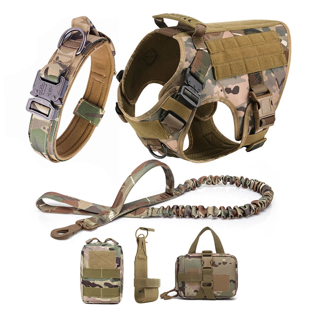 Elite Tactical Dog Harness Set – Built for Power, Comfort & Control