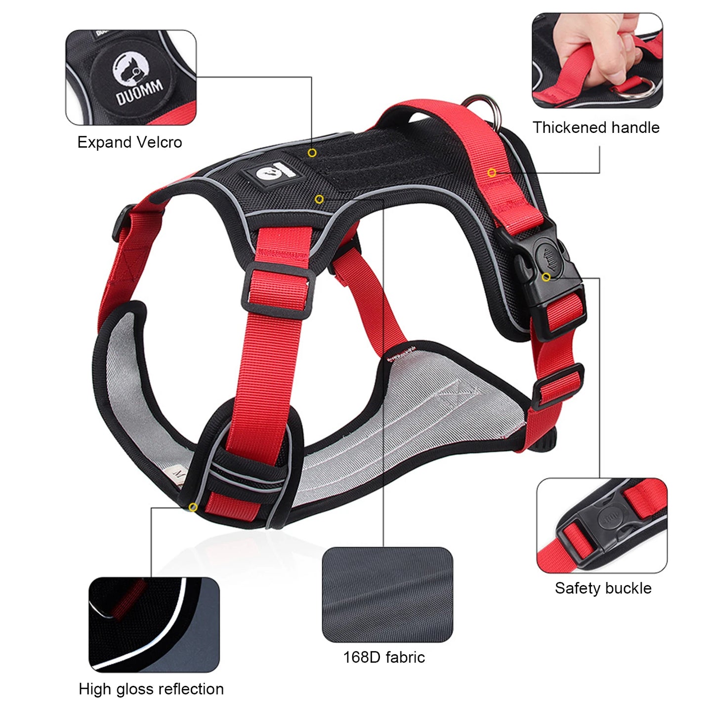 ProGuard Reflective Tactical Dog Harness