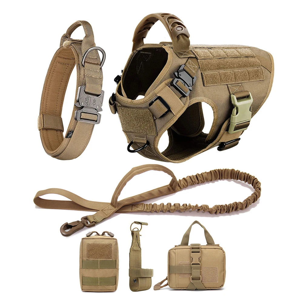 Elite Tactical Dog Harness Set – Built for Power, Comfort & Control
