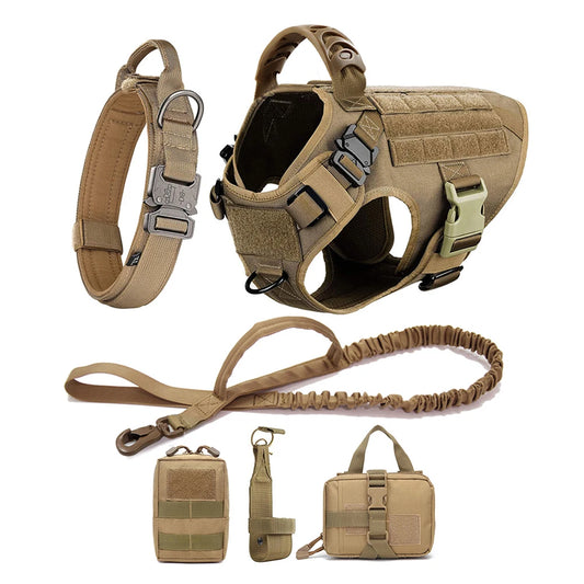 Elite Tactical Dog Harness Set – Built for Power, Comfort & Control