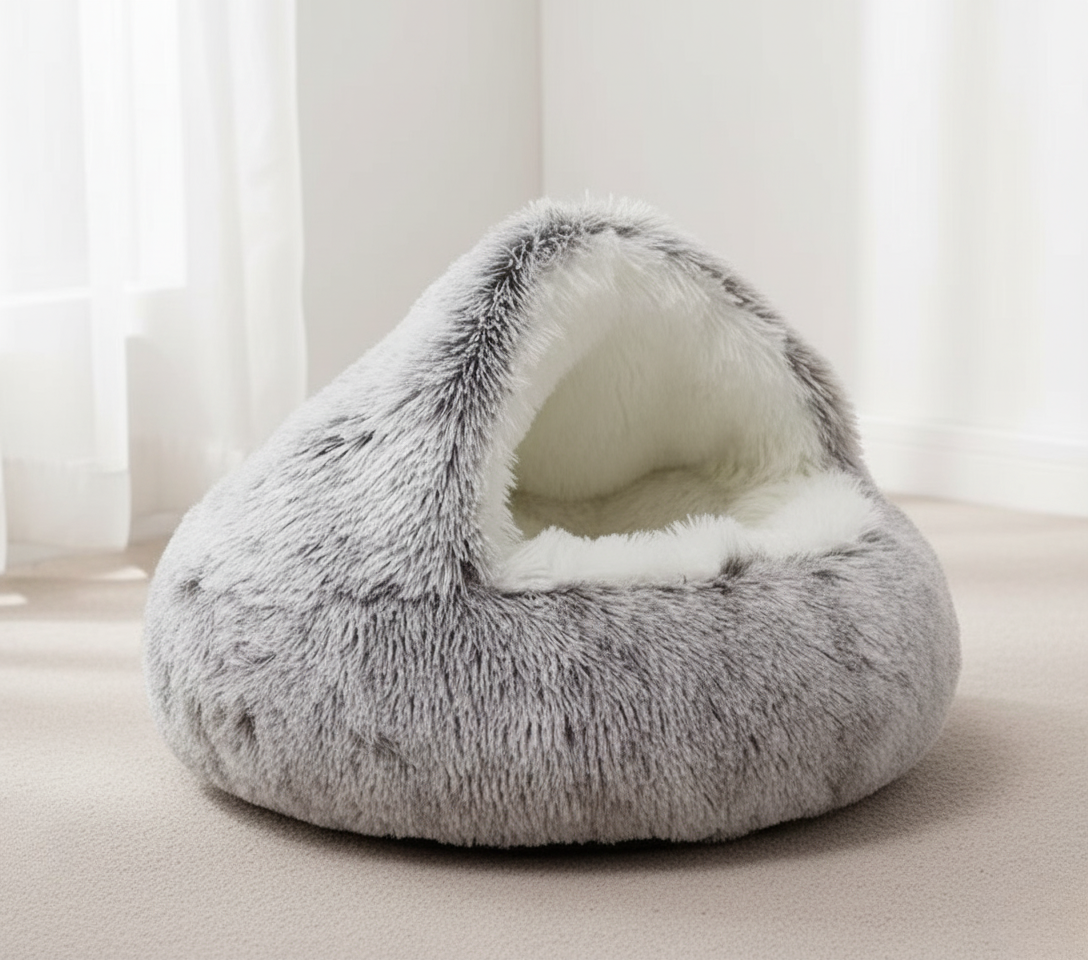 CozyPet Igloo Bed - Premium Warm Sleeping Nest