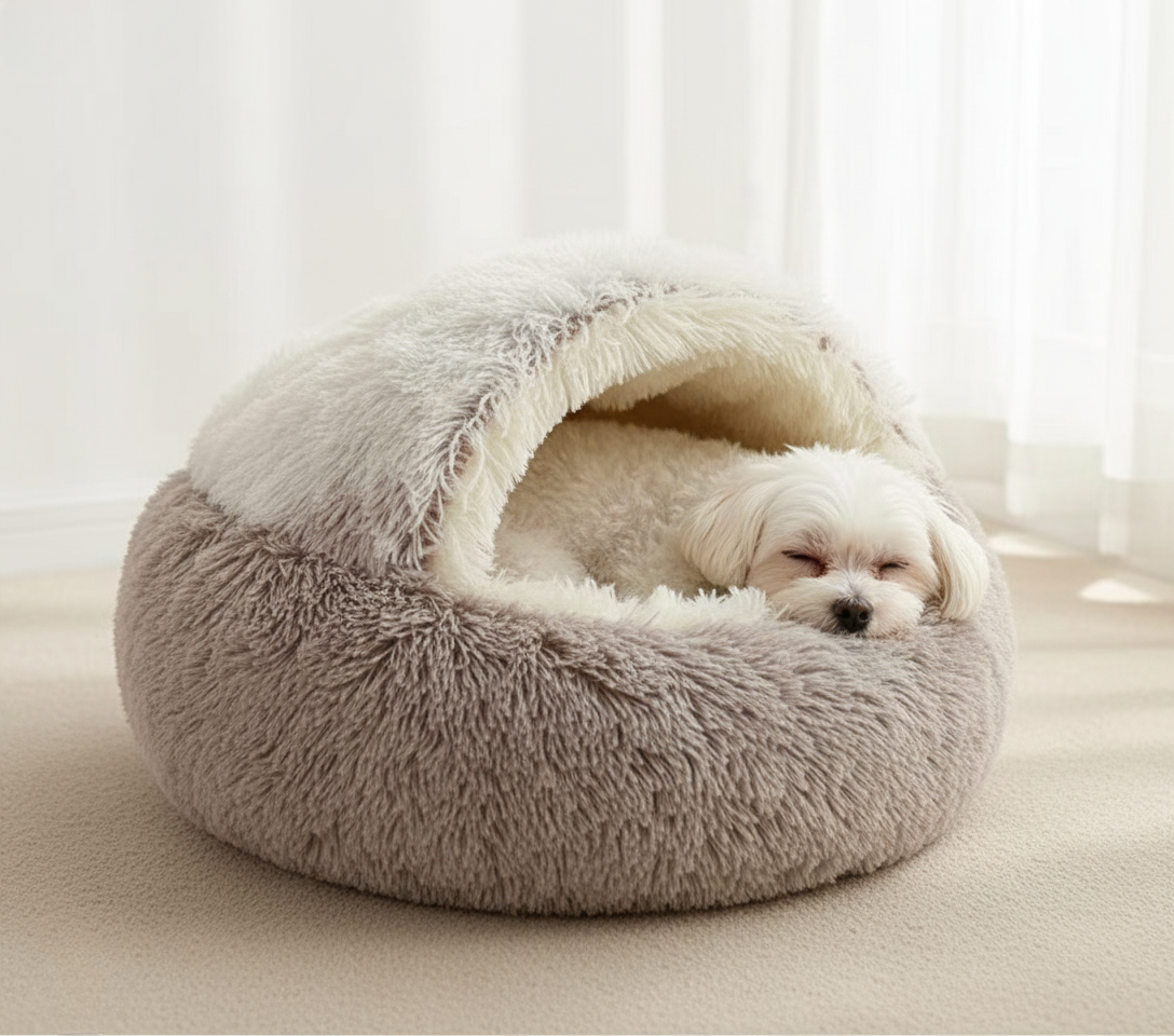 CozyPet Igloo Bed - Premium Warm Sleeping Nest