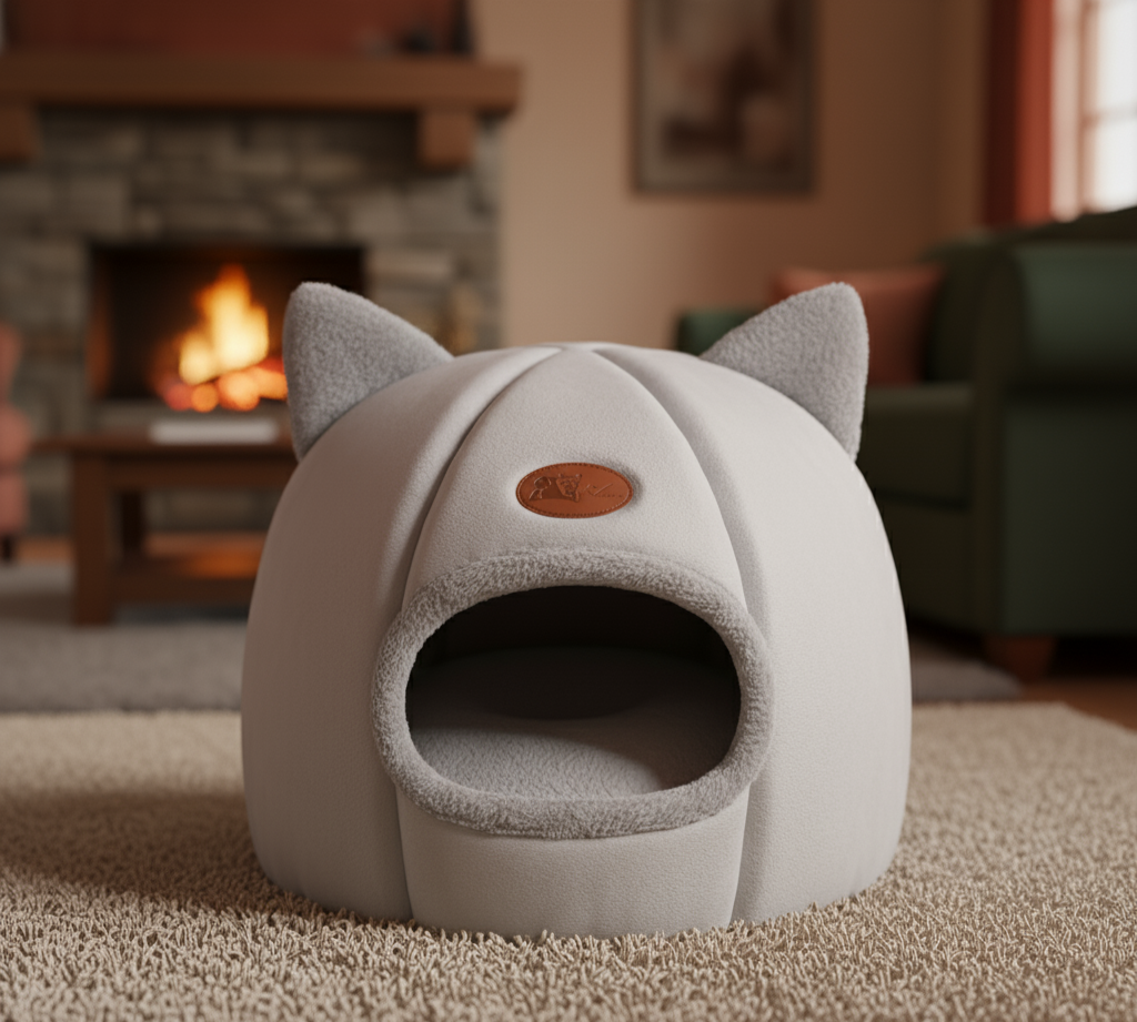 PurrHaven Cozy Cave Bed - Ultimate Comfort
